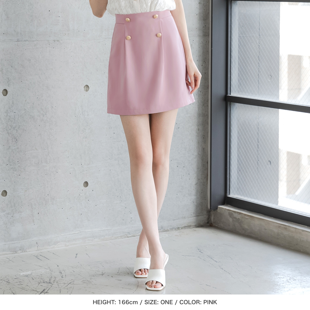 972 25日までピンク スカート 台形 ミニスカート - ひざ丈スカート